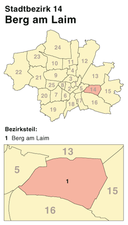 München - Stadtbezirk 14 (Karte) - Berg am Laim.png
