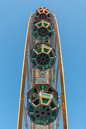 Roda-gigante no parque de diversões em Münster, Renânia do Norte-Vestfália, Alemanha (definição 4 376 × 6 564)