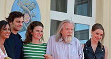 Alice Belaïdi, Pio Marmaï, Léa Fazer, Michael Lonsdale and Déborah François at the Cabourg Film Festival.