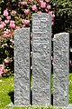 English: The Island of Mainau. Steles with an inscription. Deutsch: Die Insel Mainau. Stelen mit Inschrift "Mensch sein heißt verantwortlich sein".