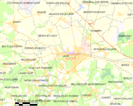 Mapa obce Laon