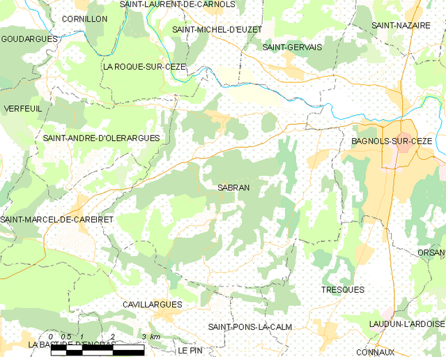 Sabran - Localizazion