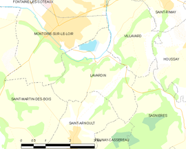 Mapa obce Lavardin