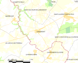 Mapa obce Landemont