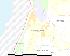 Mapa obce Anneville-sur-Mer