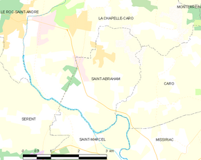 Poziția localității Saint-Abraham