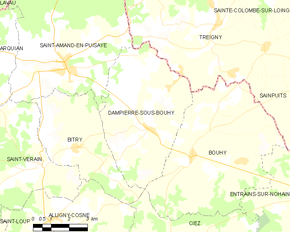Poziția localității Dampierre-sous-Bouhy