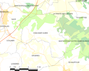 Poziția localității Cisai-Saint-Aubin