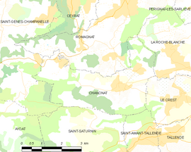 Mapa obce Chanonat