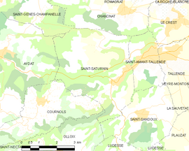 Mapa obce Saint-Saturnin