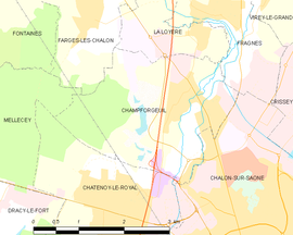 Mapa obce Champforgeuil