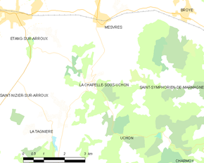 Poziția localității La Chapelle-sous-Uchon