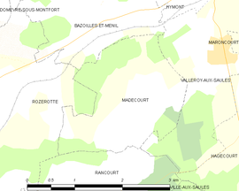 Mapa obce Madecourt