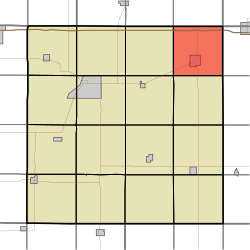 Map highlighting Grant Township, Cass County, Iowa.svg