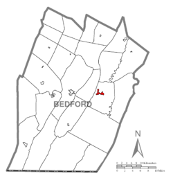 Vị trí trong Quận Bedford, Pennsylvania