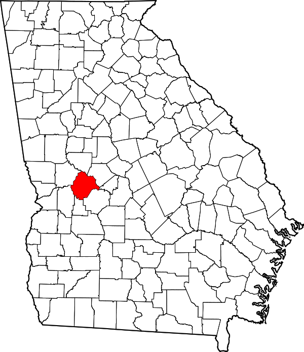 Map of Georgia highlighting Taylor County