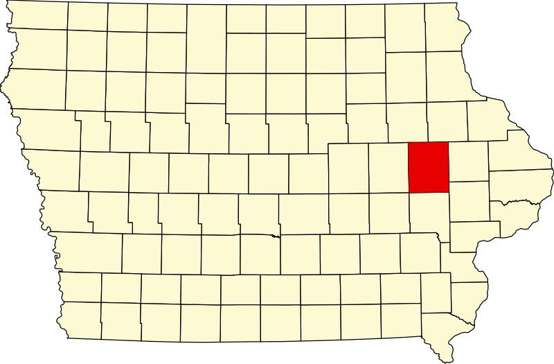 صورة:Map of Iowa highlighting Linn County.svg