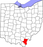 Map of Ohio highlighting Gallia County.svg