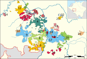 A Választási Pfalz Oberämter térképe (1789) - Numbered.svg