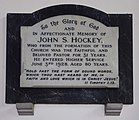 In memory of John S. Hockey.