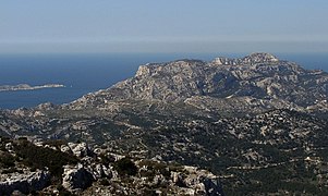 Le massif de Marseilleveyre vu du Mont Puget