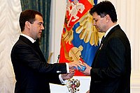 President Medvedev verleent Kononenko de status "Held van Rusland"