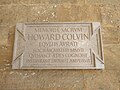 Memorial plaque to Howard Colvin, St John's College Oxford.jpg