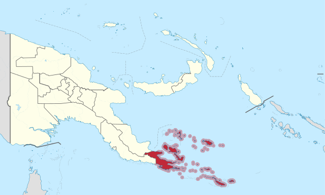 Província de Baía Milne na Papua Nova Guiné