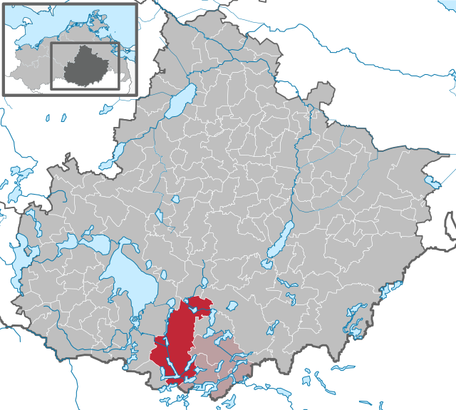 Elhelyezkedése Mecklenburg-Elő-Pomeránia térképén