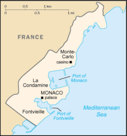 Lokasi Monako