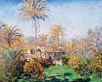 Small Country Farm in Bordighera Monet - Small Country Farm at Bordighera (Un coin de ferme a Bordighera), 1884.jpg