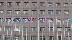 File:Montage of national flags of diplomatic partners waving in front of the Diplomatic Quarter (使館特區) of Taiwan (中華民國), as seen from Lane 101, Tianmu West road (天母西路101巷) on 31 October 2017, around 1PM.webm