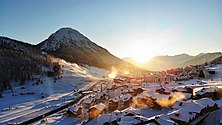 Vue aérienne en hiver