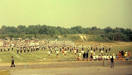 1977 photo of Morgan State University Marching Band