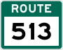 Route 513 marker