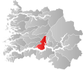 Kart over Balestrand Tidligere norsk kommune