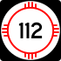 Markierung der State Road 112