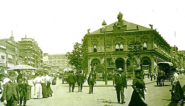 New York Herald Building and Herald Square, circa 1895 New York Herald Building 1895; demolished 1921.jpg