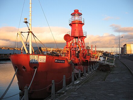 The North Carr Lightship moored in Dundee in early 2007.