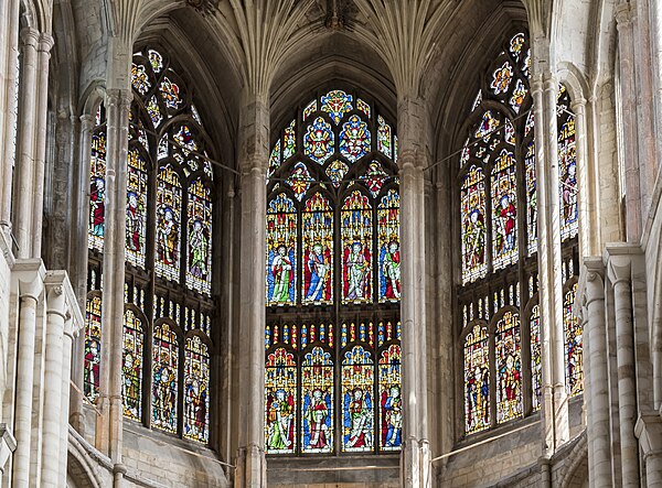Windows of the presbytery of Norwich Cathedral, begun by Samuel Yarington of Norwich, 1846, and revised by Warrington