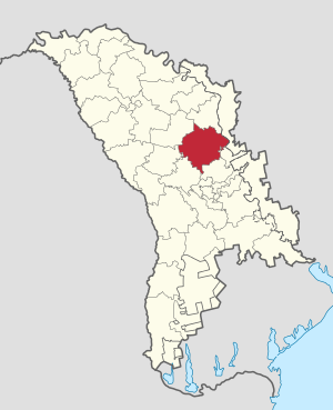 Raionul Orhei pe harta Republicii Moldova