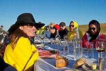 An Outstanding in the Field event in progress Outstanding in the Field meal in progress 1.jpg