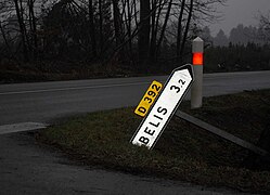 Panneau Bélis après la tempête.