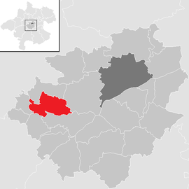 Poloha obce Pennewang v okrese Wels-vidiek (klikacia mapa)