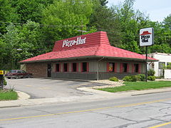 Pizza Hut chain restaurant in Athens, Ohio