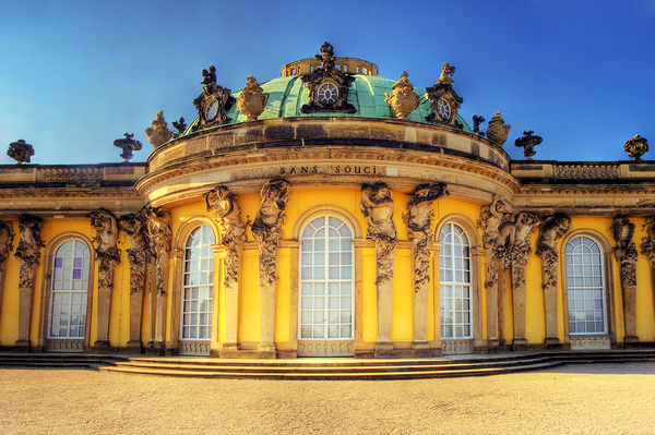 The Sanssouci Palace in Potsdam, the former summer palace of Frederick the Great, is today a World Heritage Site.