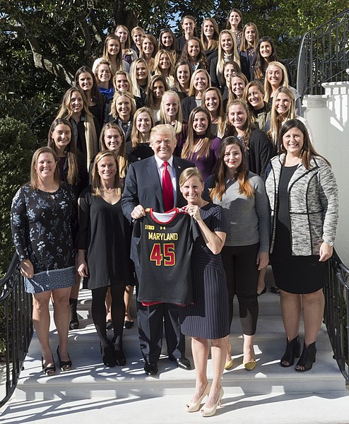 File:President Trump and the Maryland Terps women's lacrosse team (cropped).jpg