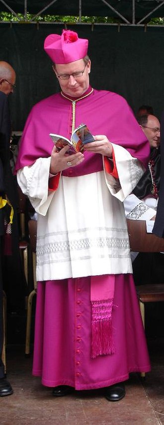 Then-Archbishop Willem Jacobus Eijk (Utrecht) wearing an amaranth biretta