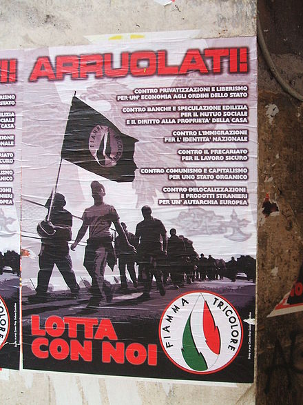 Propaganda poster posted in Rome