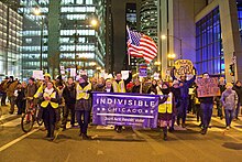 "Protect Mueller" rally in downtown Chicago. Protest Trump and Protect the Mueller Investigation Rally and March Downtown Chicago Illinois 11-8-18 5070 (45743888172).jpg